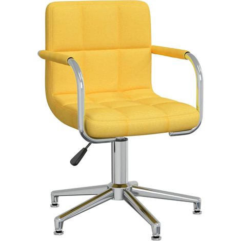 Maison Exclusive - Bürostuhl Drehbar Senfgelb Stoff (1/5)