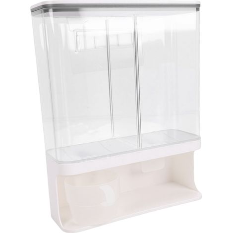 Distributeur de céréales Transparent, grande capacité, récipient hermétique pour haricots, riz, aliments secs. (1/5)