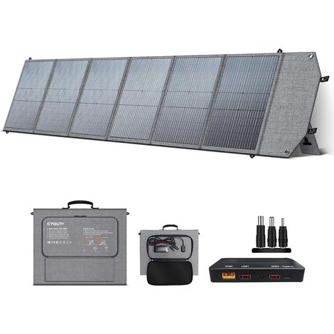 200 W Panneau solaire pliable, modules monocristallins étanches, sortie MC4 20.5 V, compatible avec les centrales électriques, les camping-cars, les bateaux et les habitations (1/5)