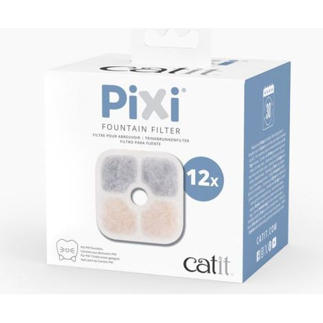 Filtres de rechange pour fontaine a eau pour chats - CATIT - Pixi - 12 pieces - Filtration triple action (1/3)
