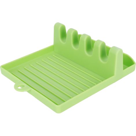 Support multifonctionnel pour couvercles de casseroles, spatules et cuillères, idéal pour la cuisine et la maison (Green). (1/5)