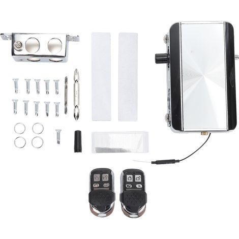 Serrure électronique à pêne dormant sans clé avec 2 télécommandes, système de contrôle d'accès sécurisé en acier inoxydable pour maison et bureau (1/5)