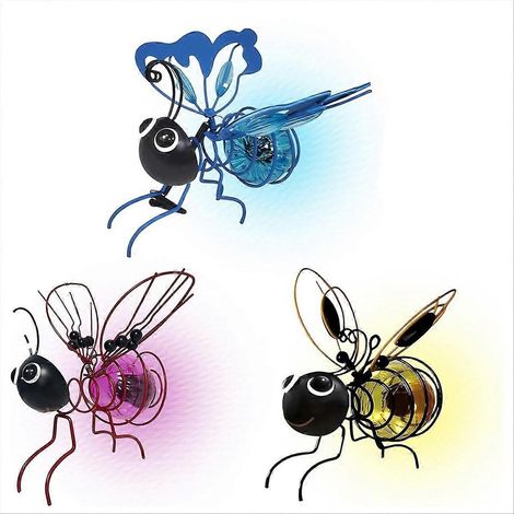 Künstliche Bienen-Solarleuchten, hängende LED-Laternen für den Garten, Insekten-Nachtlicht (3er-Set) (1/5)