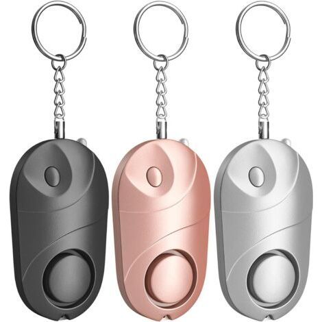 3 Alarme Personnelle 140 DB, Lumière LED, Porte-clés Sécurité Enfants Femmes (1/5)