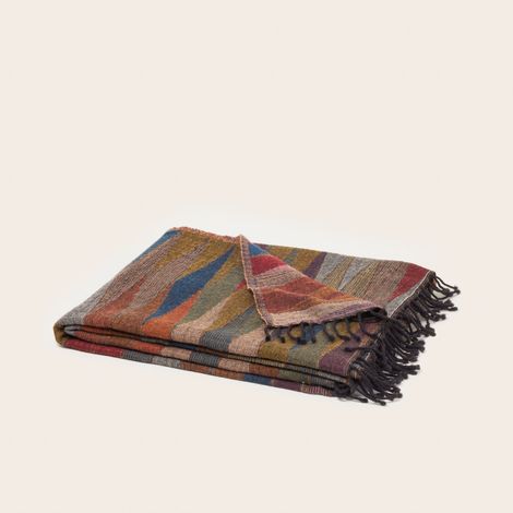 Plaid en Jacquard motif arlequin FADEL