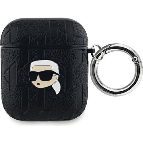 Cover per AirPods Karl Lagerfeld KLA2PGKIPK 1/2 nera/nera con monogramma Karl Head (1/3)