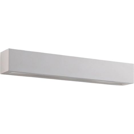 Applique murale « Tjada » à intensité variable, style moderne, en plâtre/argile blanc (G9, 3 lumières), pour salon et salle à manger. (1/5)