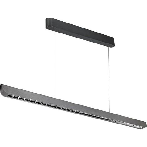Suspension Linéaire LED 36W CCT Faisceau Concentré 60° Gris Mat 120cm - SILUMEN