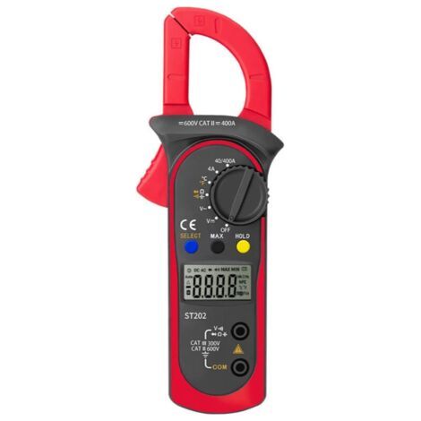Multimètre, ohmmètre et ampèremètre Pince Ampèremétrique Numérique, Multimètre de Mesure Automatique et Voltmètre, Mesure Testeur de Tension, Courant Alternatif, Résistance, Continuité, Test de Diodes