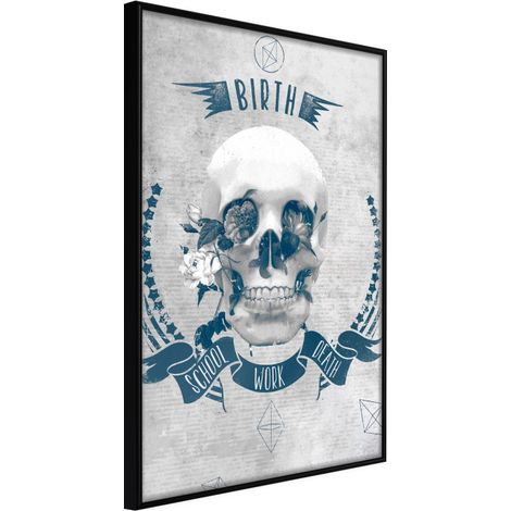 Affiche Murale Encadrée "Short Story About Life" 30 x 42 cm Noir