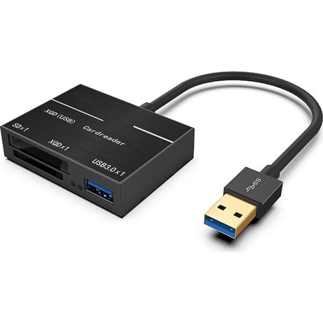 Tarjeta XQD USB 2.0/USB 3.0, velocidad de transferencia de 500 MB/s para sistemas Mac Windows D4 D5 D500. Destinada para tarjetas XQD con logotipo USB (la XQD debe tener la marca USB). (1/5)