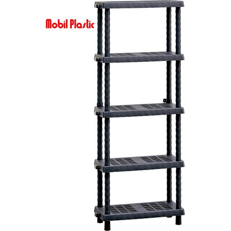 SCAFFALE PLASTICA 5 RIPIANI MODULABILE REGOLABILE MODULARE TIDY705 (1/4)