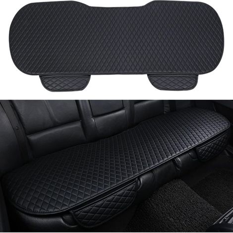Universal Car Seat Cover Waterproof PU Leather Scratch Resistant Protection for Back Seat Car Rear Seat Protectors (1 Back Cover, Black) (1/5)