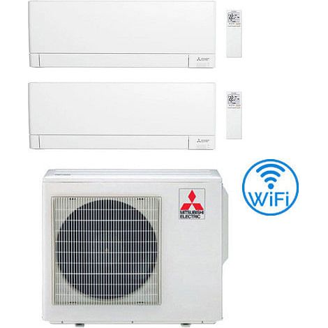 Climatizzatore Condizionatore Mitsubishi MSZ-AY Wifi R32 Dual Split Inverter 12000 + 12000 BTU con U.E. MXZ-3F68VF Classe A++/A+ (1/5)