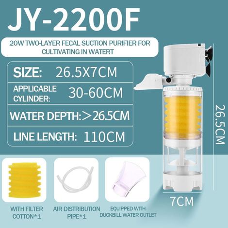 Filtre Pour Aquarium - Pompe Électrique Avec Fonction D'oxygénation Et Siphon - Pour Nettoyage Du Sol Et De L'Eau - 220-240 V - 1 Pièce (1/5)