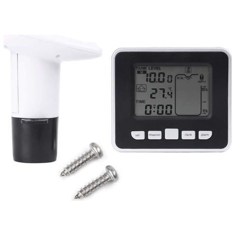 Ultraschall-Wasserstandssensor mit Sonde für Brunnen – Tanktiefensensor mit Temperaturanzeige und 3,3-Zoll-LED-Bildschirm (1/5)