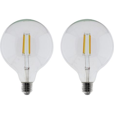 2 ampoules connectées WIFI ronde LED Design G125 E27 7W - Otio