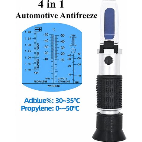 Testeur de point de congélation d'antigel, testeur de concentration d'urée liquide pour automobile, testeur de concentration d'éthylène glycol méthanol eau en verre (1/5)