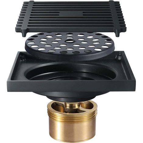Black Shower Drain, Modern Design Deodorizing Bathroom Floor Drain for Floor Drain, Shower Drain, D (C) (1/3)
