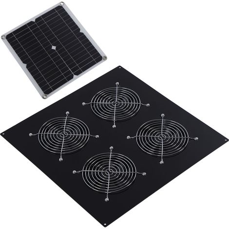 12-W-Solarventilator (IP65, wasserdicht), Belüftungsset für Hühnerställe und Zwinger, hervorragende Luftzirkulation, wetterfestes Solarpanel (1/5)