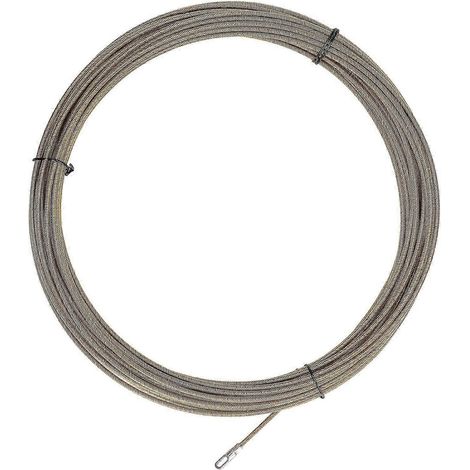 20 m flexibles Einziehkabel, flexibles Drahteinziehwerkzeug mit gefedertem Flachkopf, gute Elastizität für elektrische Ummantelungen. (1/5)