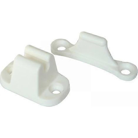 Butée de porte en nylon en forme de T (5 pièces) pour camping-car, caravane, mobil-home, blanc (1/5)