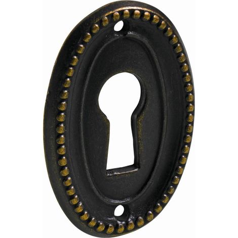 Hettich Schlüsselschild brüniert 25 x 37 x 2 mm Möbelbeschläge