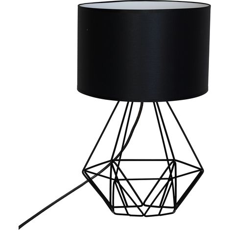 Lampe de table noire filaire Basket NEW E27 15W Luminex