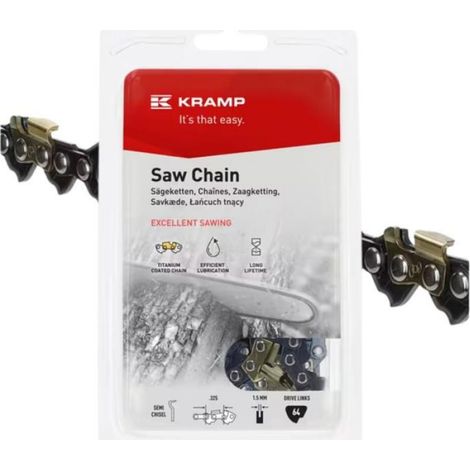 Chaine De Tronconneuse - 0 325 Pouces - Epaisseur Maillon 1 5 Mm - 64 Maillons - Semi Ciseau - Anti Recul (1/2)