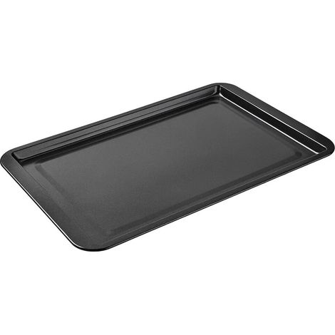 Plaque À Pâtisserie Rectangulaire - Acier Au Carbone - Antiadhésif - Pour Biscuits Tartes Pizzas Rôtis Muffins Pain - Noir - L (1/5)
