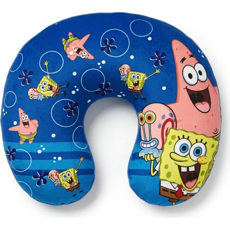 Coussin Tour de Cou - Bob l'éponge avec Patrick et Gary - 28x28x6 cm (1/2)