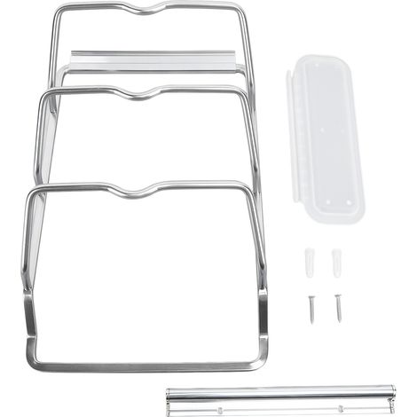 Porte-couvercles suspendu à 3 niveaux en alliage d'aluminium pour placards et placards, idéal pour les assiettes et les plaques à biscuits. (1/5)