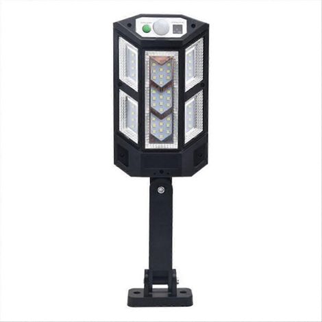 Lampe solaire extérieure étanche IP65, 500 m², avec détecteur de mouvement et éclairage solaire intégré. Idéale pour les jardins, les rues et les murs. (1/5)