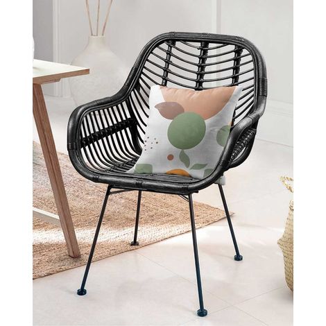 Lot de 4 chaises Myko - Lot de 4 chaises Myko en rotin noir (1/5)