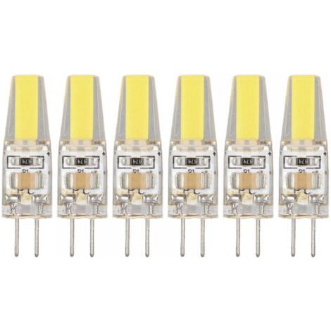 Lot de 6 ampoules LED G4 220 V 3 W, éclairage à 360 degrés, antireflet, pour plafond, lustres et paysages (lumière chaude) (1/5)