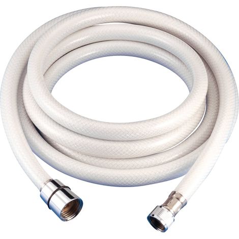 Flexible de douche 2,5 m – Raccord fileté double femelle 15/21 (3/8) & 12/17 (1/2) – Pour chantiers humides – Tr.Em. (1/2)