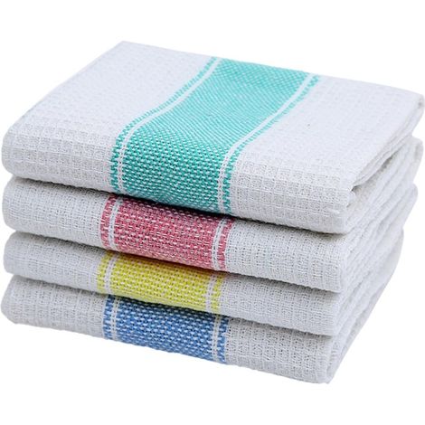 Paños de cocina absorbentes de algodón fino para lavar platos (D, talla única) - 32 x 50 cm