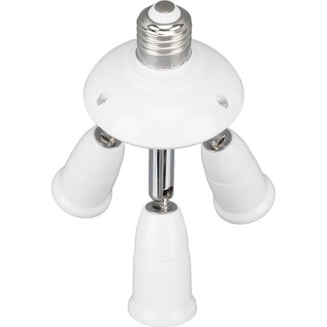 Adaptateur répartiteur de douille E26/E27 orientable à 360° et flexible à 180°, 3 en 1, 85-265 V (1/5)