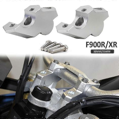 28-mm-Lenkererhöhungen mit Höhenversatzadapter für F900r, F900xr, F850gs, F850gs (Modelljahre 2018, 2019, 2020)