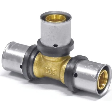 Té à Sertir Multicouche 20mm, Raccord Multikontur, Eau Potable et Chauffage (1/4)