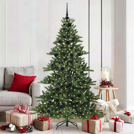 Künstlicher klappbarer Weihnachtsbaum Grün 180 cm PVC und Stahl