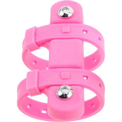 Portaborraccia per bicicletta - Supporto regolabile - Idratazione in bici - Protezione in morbido silicone - Misura universale - Rosa (1/5)
