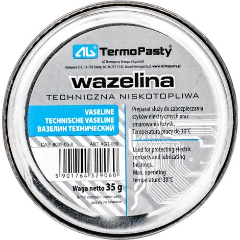 Graisse technique ag-termopasty agt-069 densité 822 kg/m³ point flash 220°C