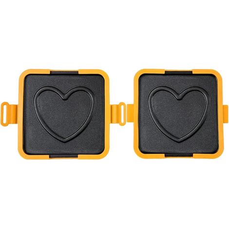 1 Tostapane per sandwich in silicone alimentare per microonde con cinturino regolabile - Arancione a forma di cuore (1/5)