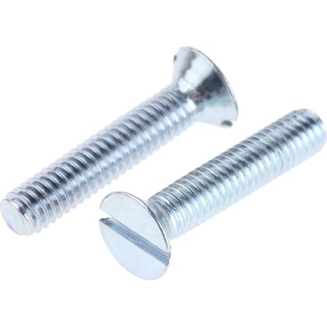 Vis à métaux RS PRO M4 à tête Fraisée fendue en Acier, 20mm ( Prix pour Sachet de 100 )