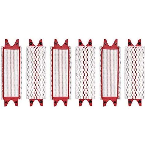 Set mit 6 Mikrofaser-Wischmoppköpfen – Maschinenwaschbar – Für die Reinigung von Hartböden – Kompatibel mit Vileda UltraMax