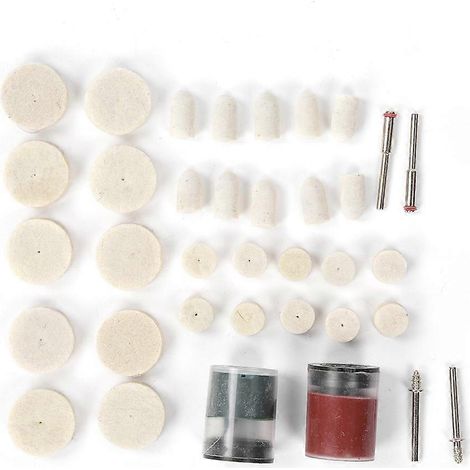 Ensemble de 36 disques de ponçage et de polissage en feutre de laine, accessoires pour le polissage de la laine