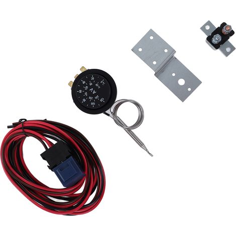 Kit de 21 pièces pour thermostat de radiateur électrique réglable avec relais de commande, robuste, pour voiture et camion 12 V (1/5)