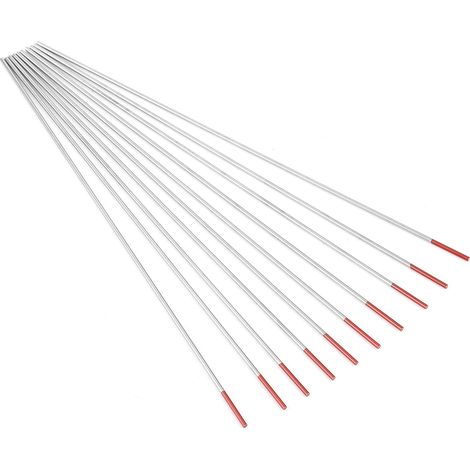 Électrode de tungstène WT20 professionnelle, thoriée à 2 % pour machine à souder TIG (1,6 mm x 175 mm) (1/5)
