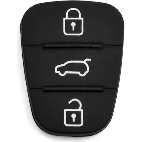 Boîtier de télécommande de voiture à boutons avec clavier intégré en caoutchouc (noir) (1 pièce) (1/5)